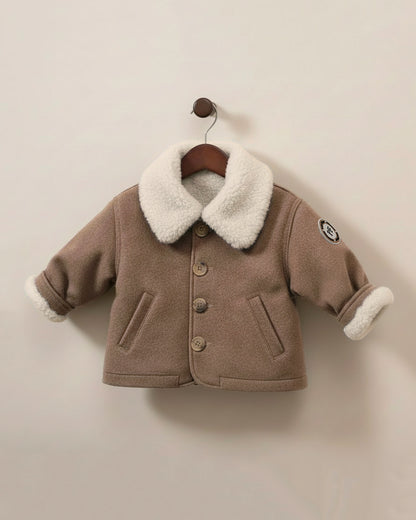 Veste doublée en peluche - Noix