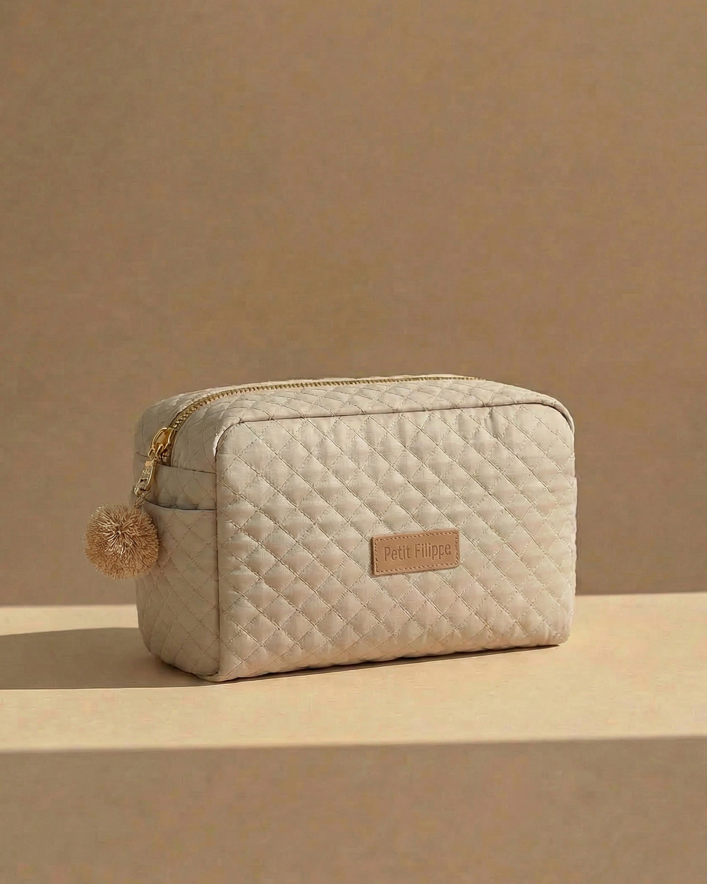 Quilted Toiletry Bag - Oatmeal - Petit Filippe