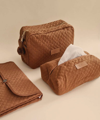Quilted Changing Mat - Brick - Petit Filippe