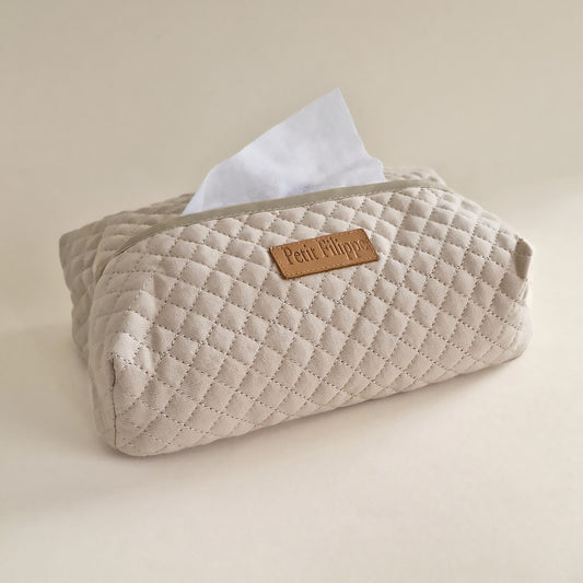 Baby Wipes Cover - Oatmeal - Petit Filippe