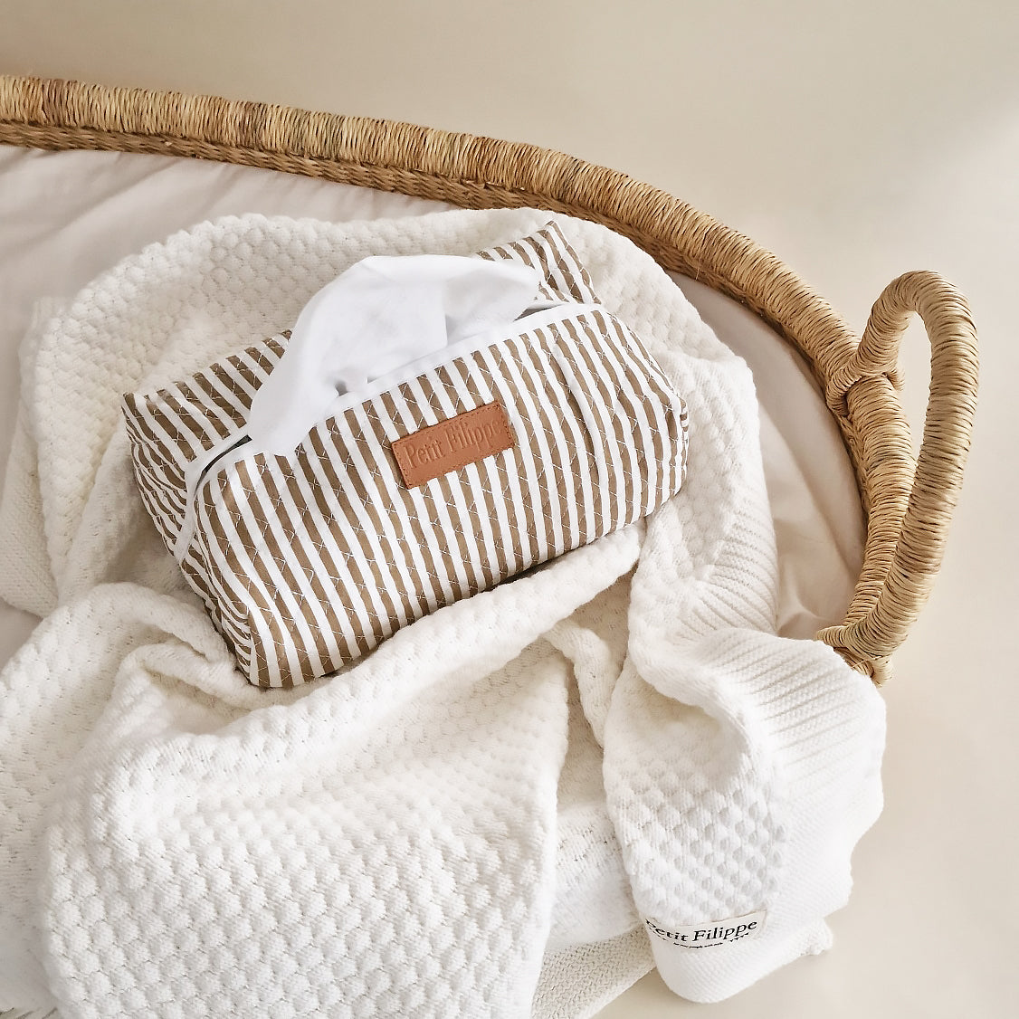 Baby Wipes Cover - Striped - Petit Filippe