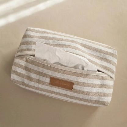 Baby Wipes Cover - Oatmeal Striped - Petit Filippe