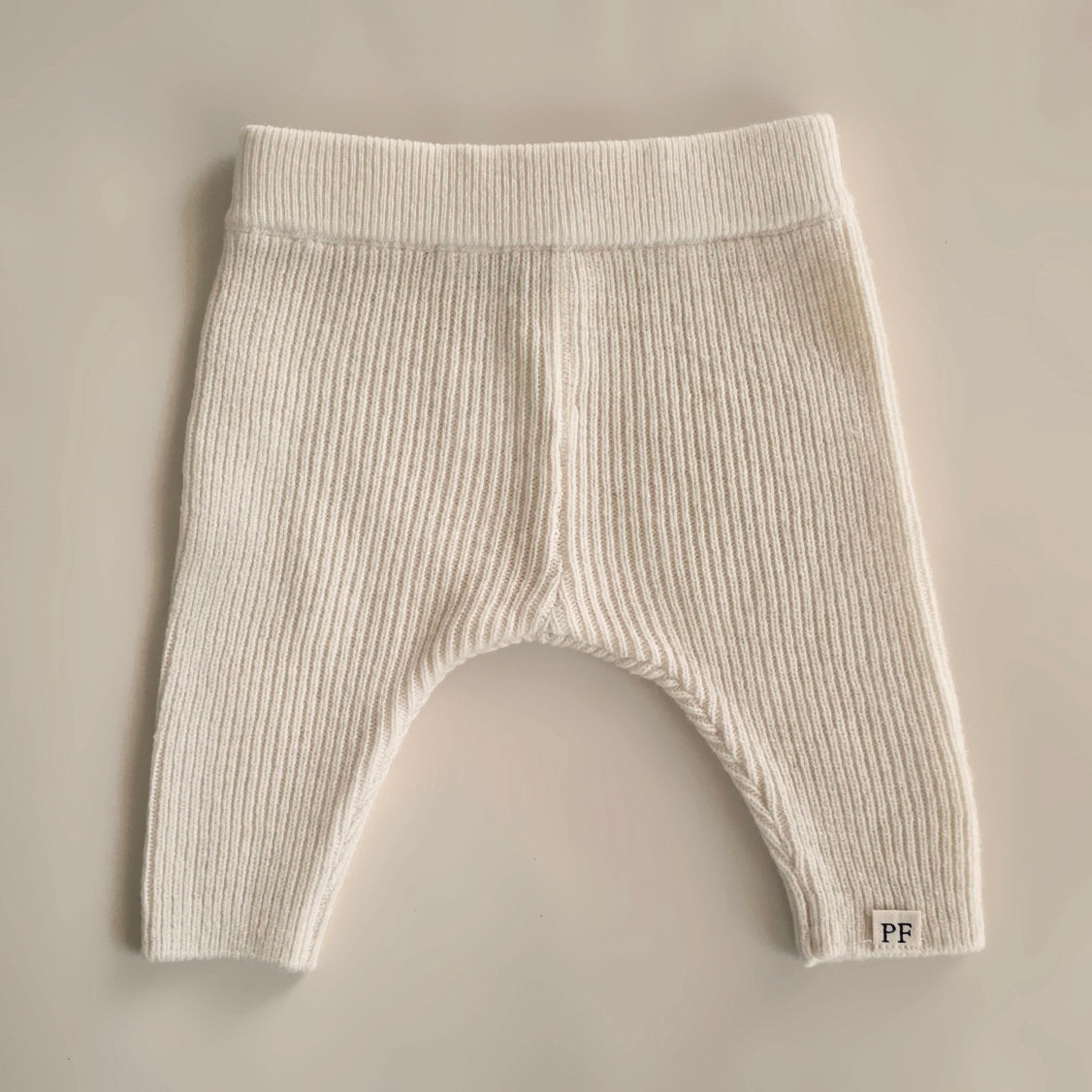 Rib Pants - Merino Wool - Ecru
