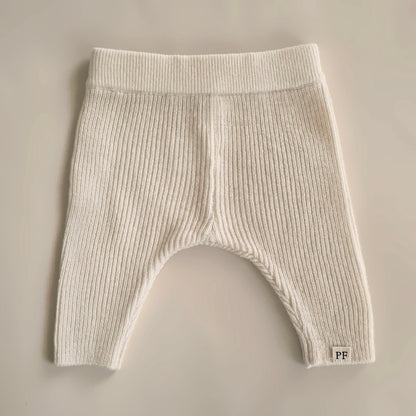 Rib Pants - Merino Wool - Ecru