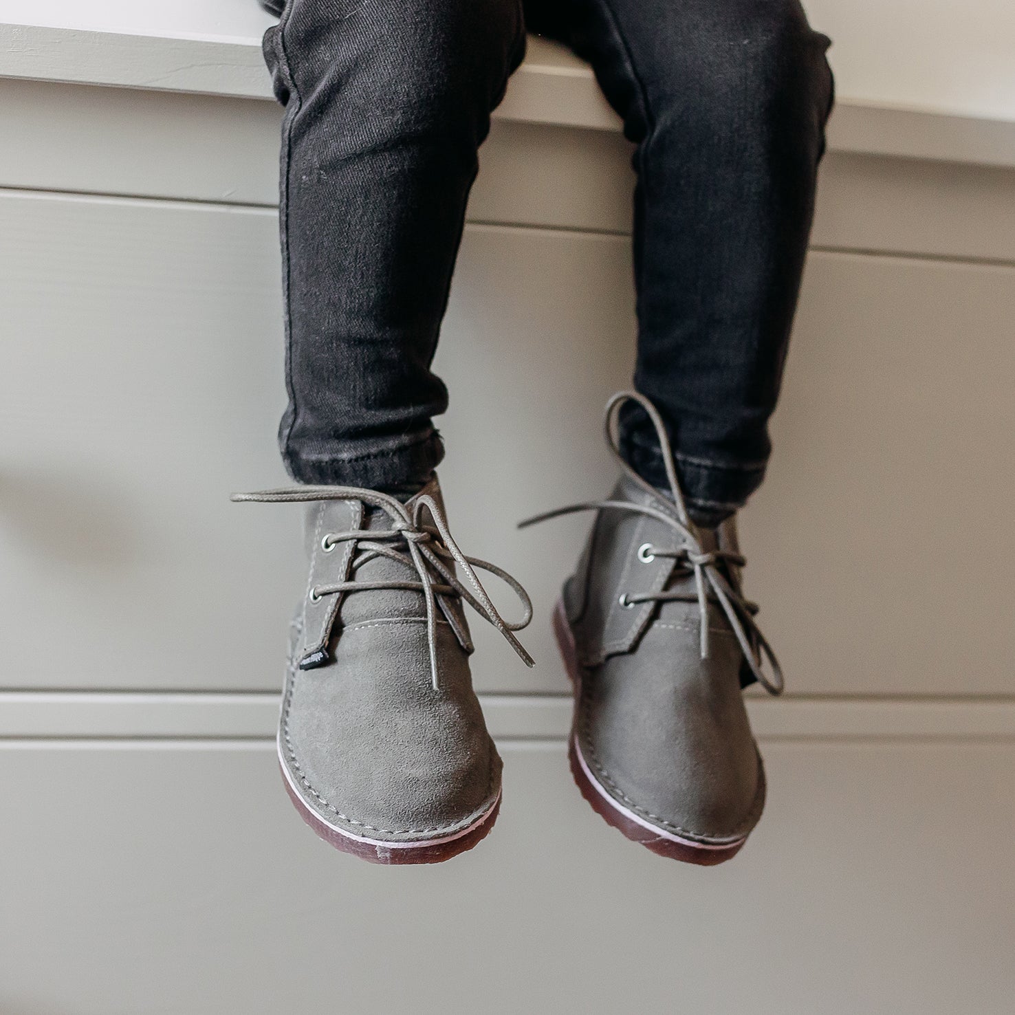 Toddlers - Desert Boots - Grey Rocks! - Petit Filippe