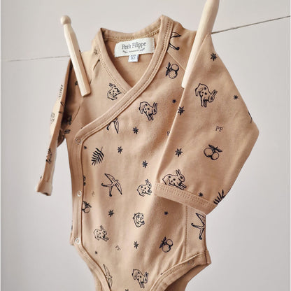 Baby Bodysuit - Long Sleeves - Botanica - Petit Filippe