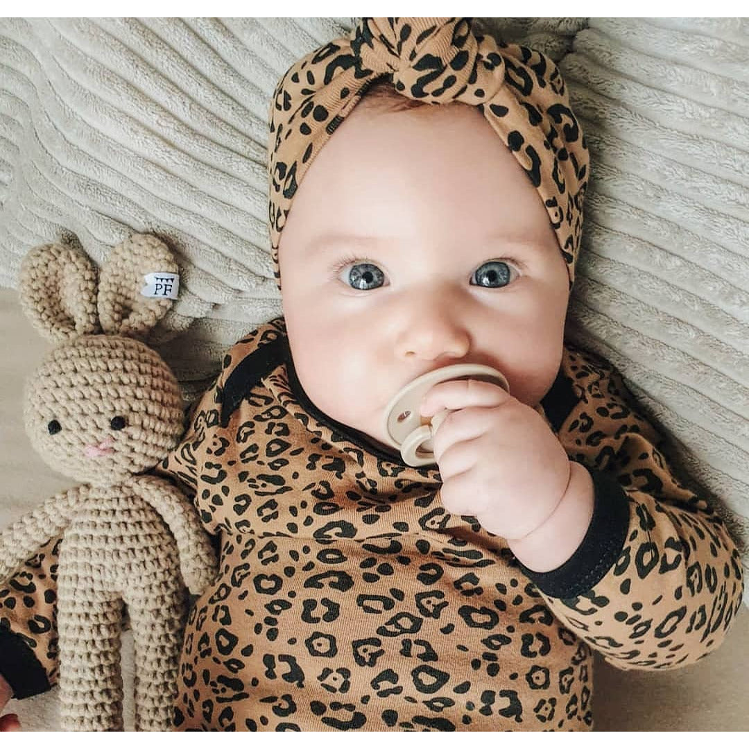 Baby Bodysuit - Long Sleeves - Leopard - Petit Filippe