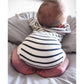Baby Bodysuit - Short Sleeves - Breton Stripes - Petit Filippe