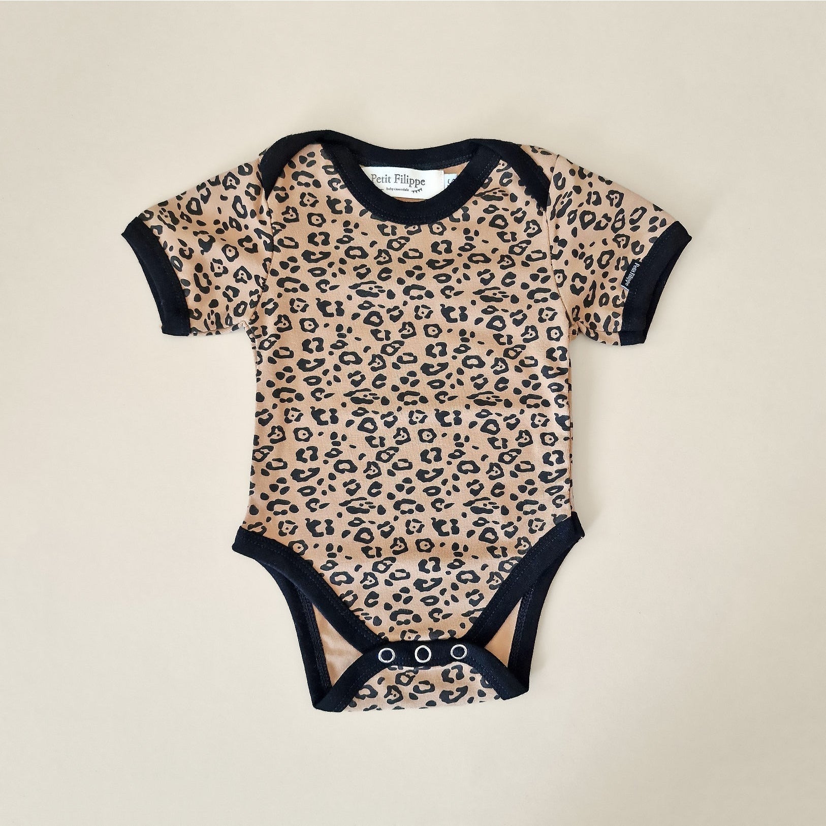 Baby Bodysuit - Short Sleeves - Leopard - Petit Filippe