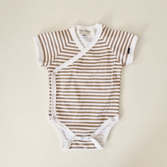 Baby Bodysuit - Short Sleeves - Striped - Petit Filippe