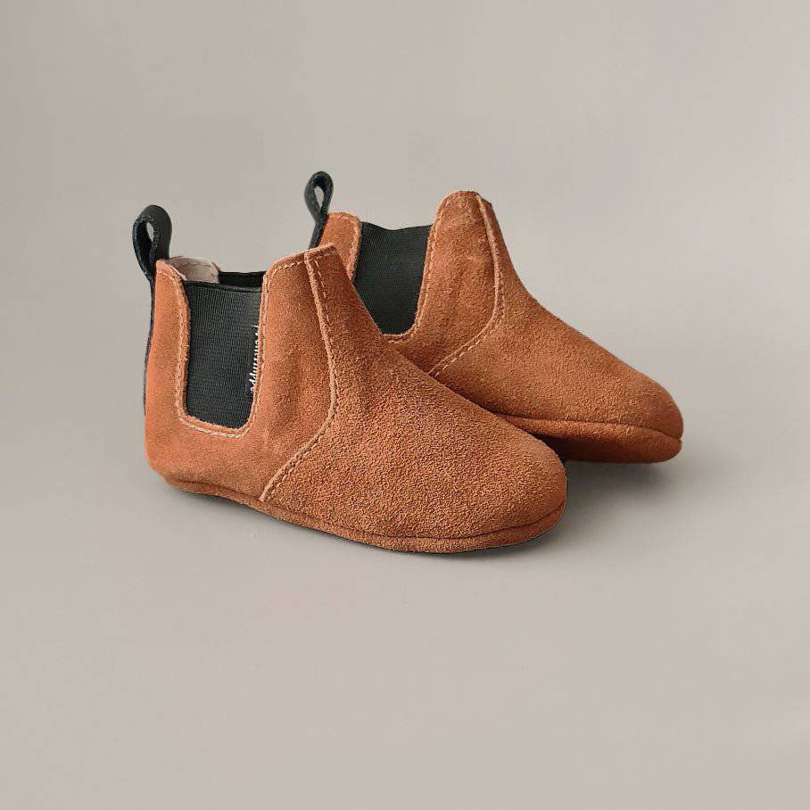 Baby - Chelsea Booties - Brick with Black Detail - Petit Filippe