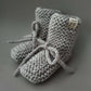 Baby - Knitted Booties - Grey - Petit Filippe