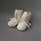 Baby - Knitted Booties - Ivory - Petit Filippe