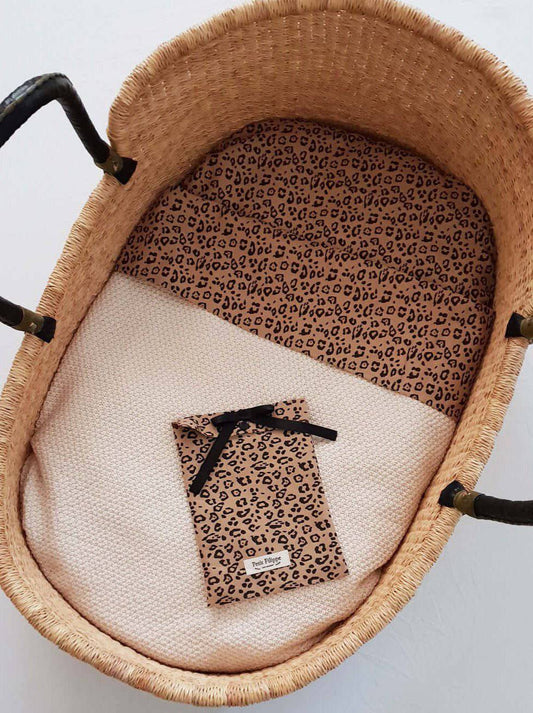 Baby - Linen Flat Sheet 90 x 110 cm - Leopard - Petit Filippe