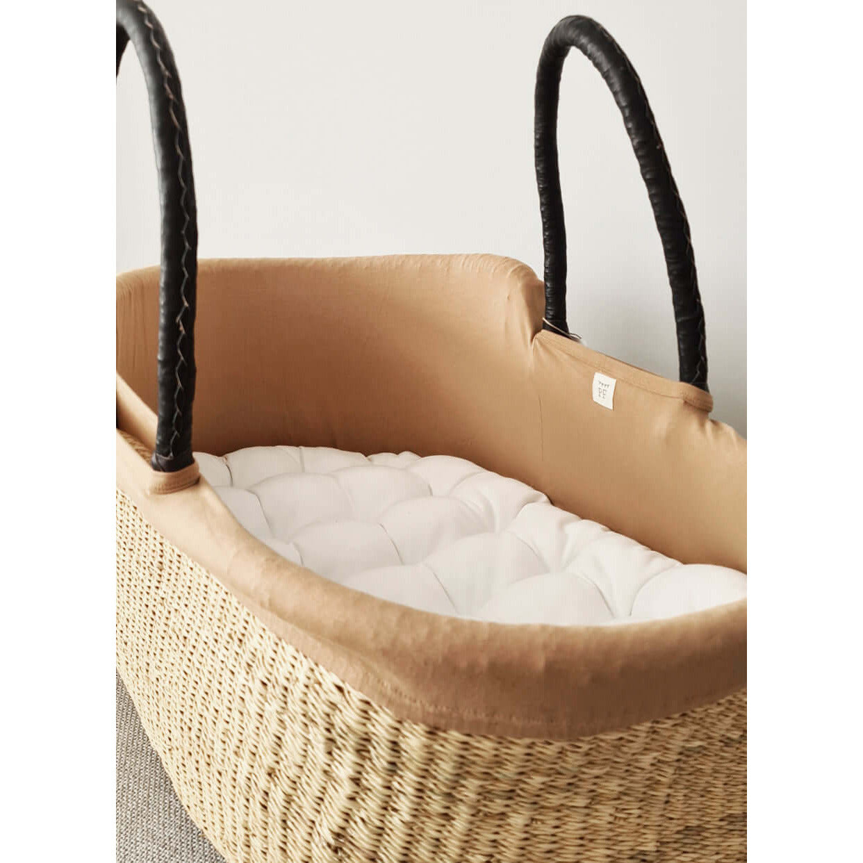 Cotton Moses Basket Liner - Beige - Petit Filippe
