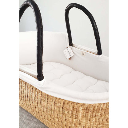 Cotton Moses Basket Liner - Off-White - Petit Filippe