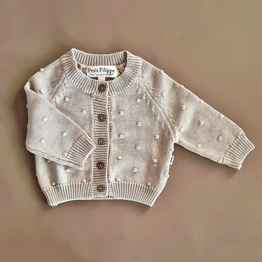 Dotted Cardigan - Cotton - Oatmeal
