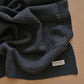 Knitted Blanket - Cotton - 100 x 70 cm - Graphite - Petit Filippe