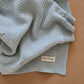 Knitted Blanket - Cotton - 100 x 70 cm - Misty Blue - Petit Filippe