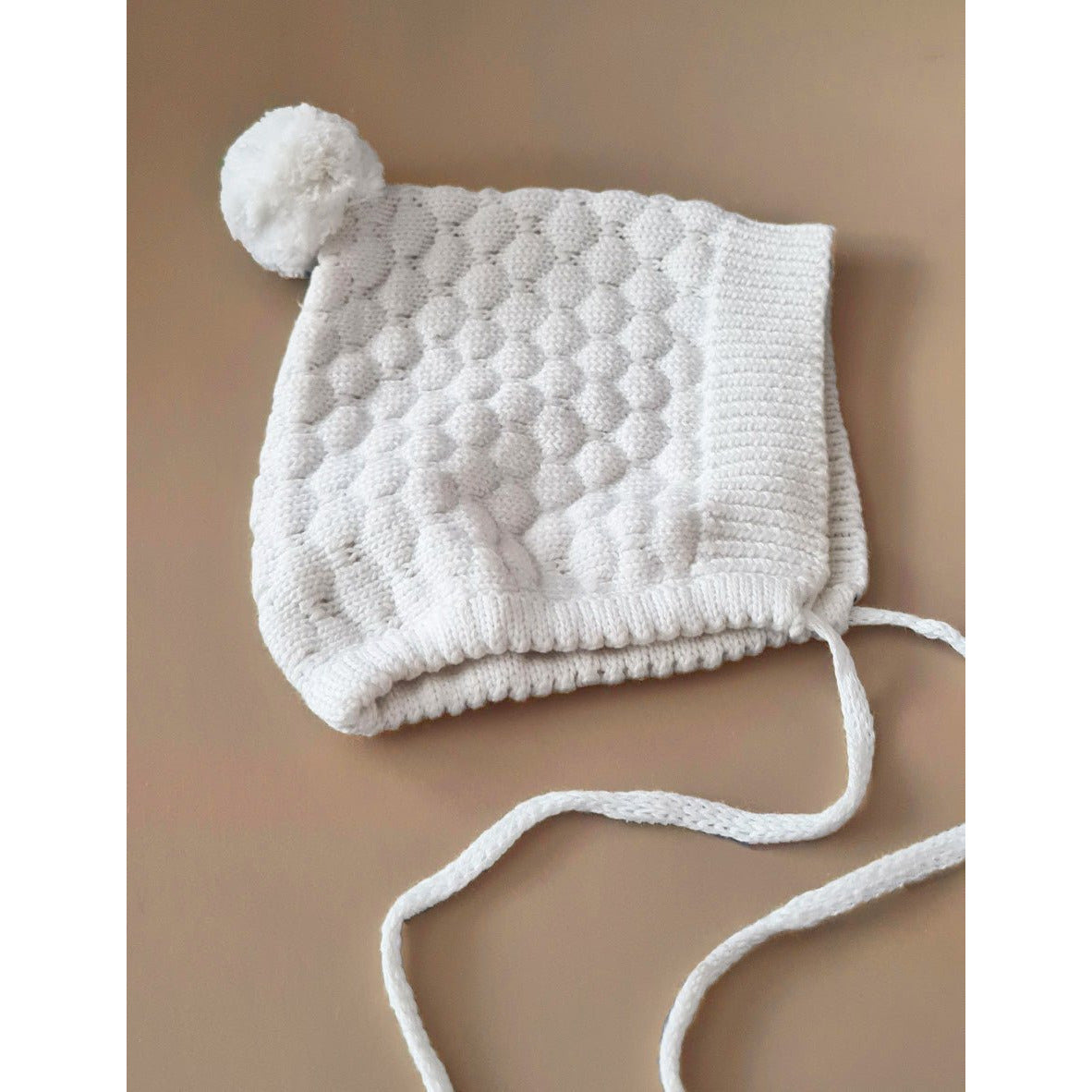 Knitted Bonnet - Cotton - Ivory - Petit Filippe