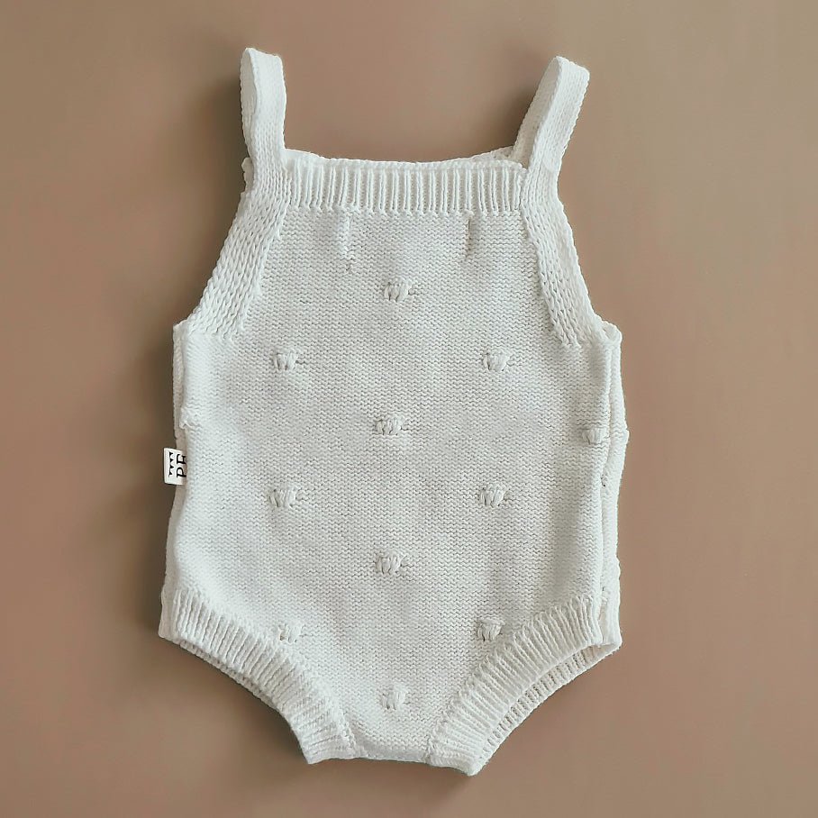 Knitted Jumpsuit - Cotton - Ivory - Petit Filippe