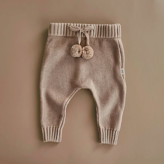 Knitted Pants - Cotton - Beige - Petit Filippe