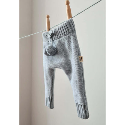 Knitted Pants - Cotton - Misty Blue - Petit Filippe