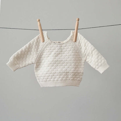 Knitted Sweater - Cotton - Ivory - Petit Filippe