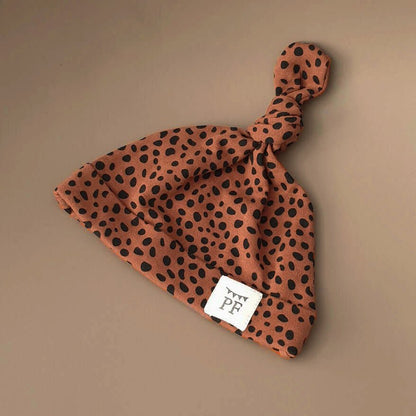 Knot Hat - Brick Cheetah - Petit Filippe