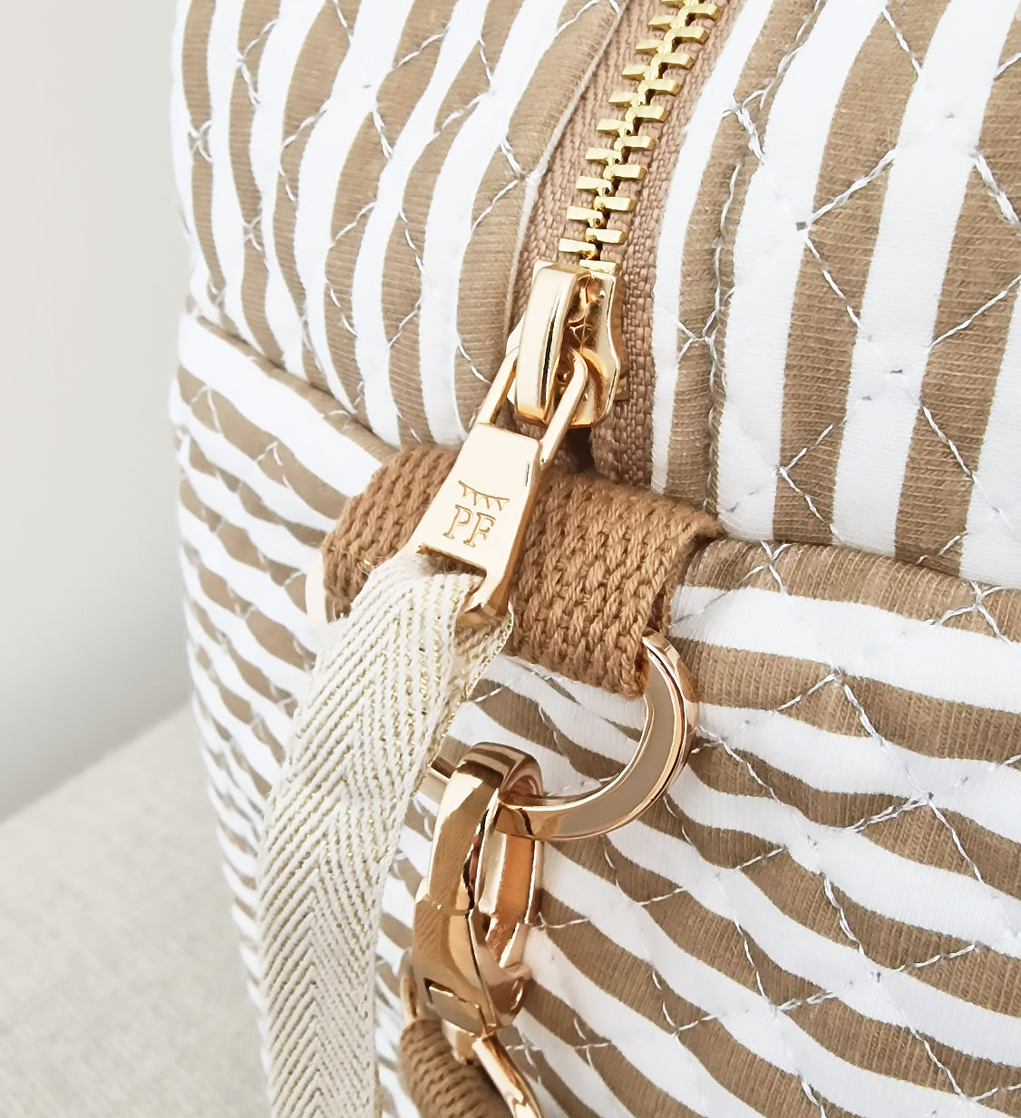 Quilted Mommy Bag - Striped - Petit Filippe