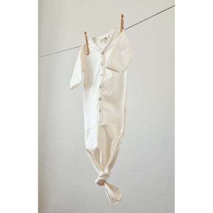 Newborn - Knotted Sleep Gown - Ivory - Petit Filippe