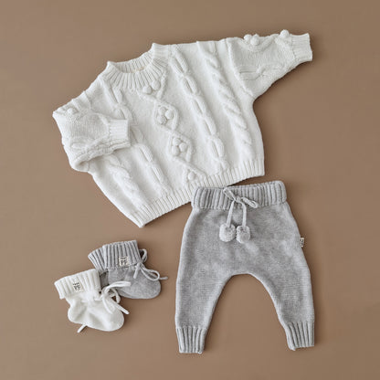 Knitted Pants - Cotton - Grey - Petit Filippe
