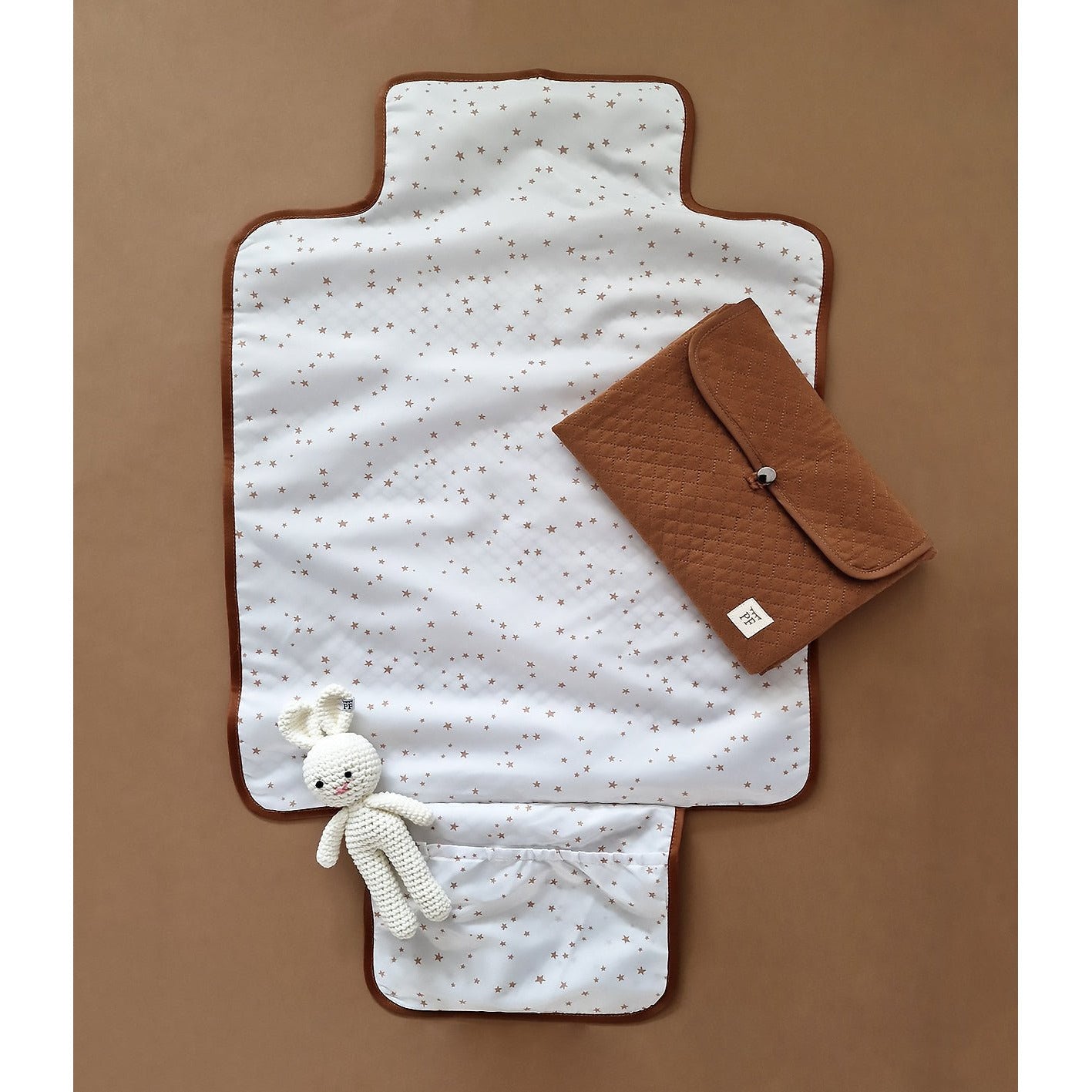 Quilted Changing Mat - Brick - Petit Filippe