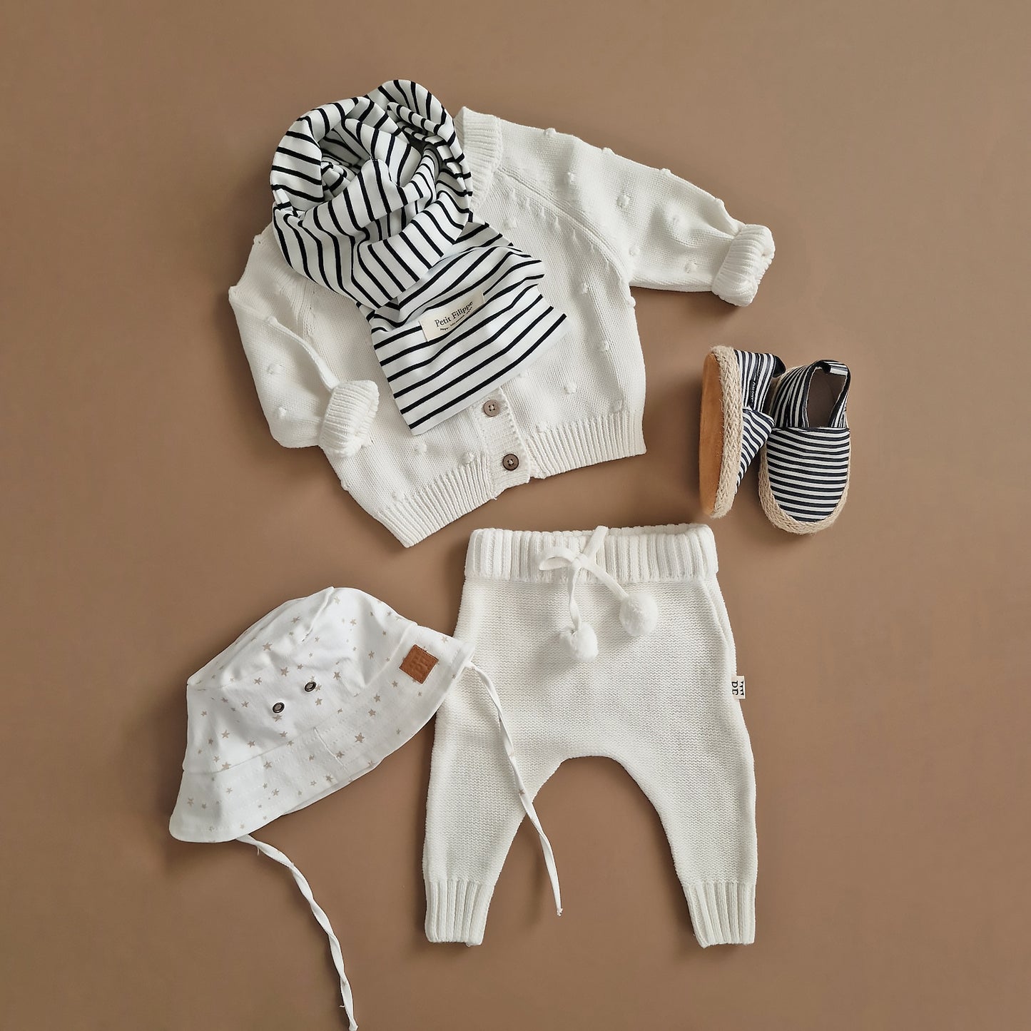 Baby - Leather Espadrilles - Breton Stripes - Petit Filippe