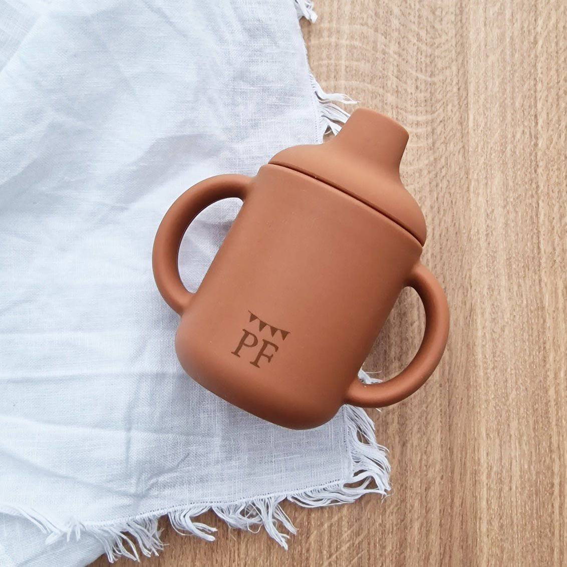 Silicone Sippy Cup - Brick - Petit Filippe