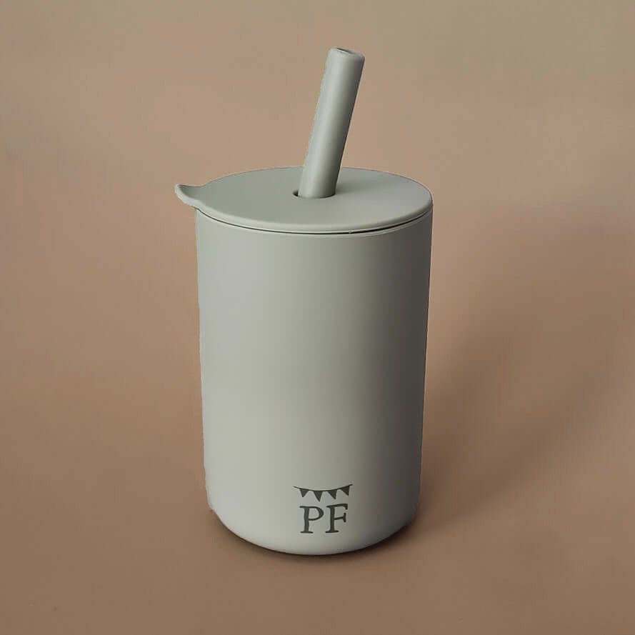 Silicone Straw Cup - Sage - Petit Filippe