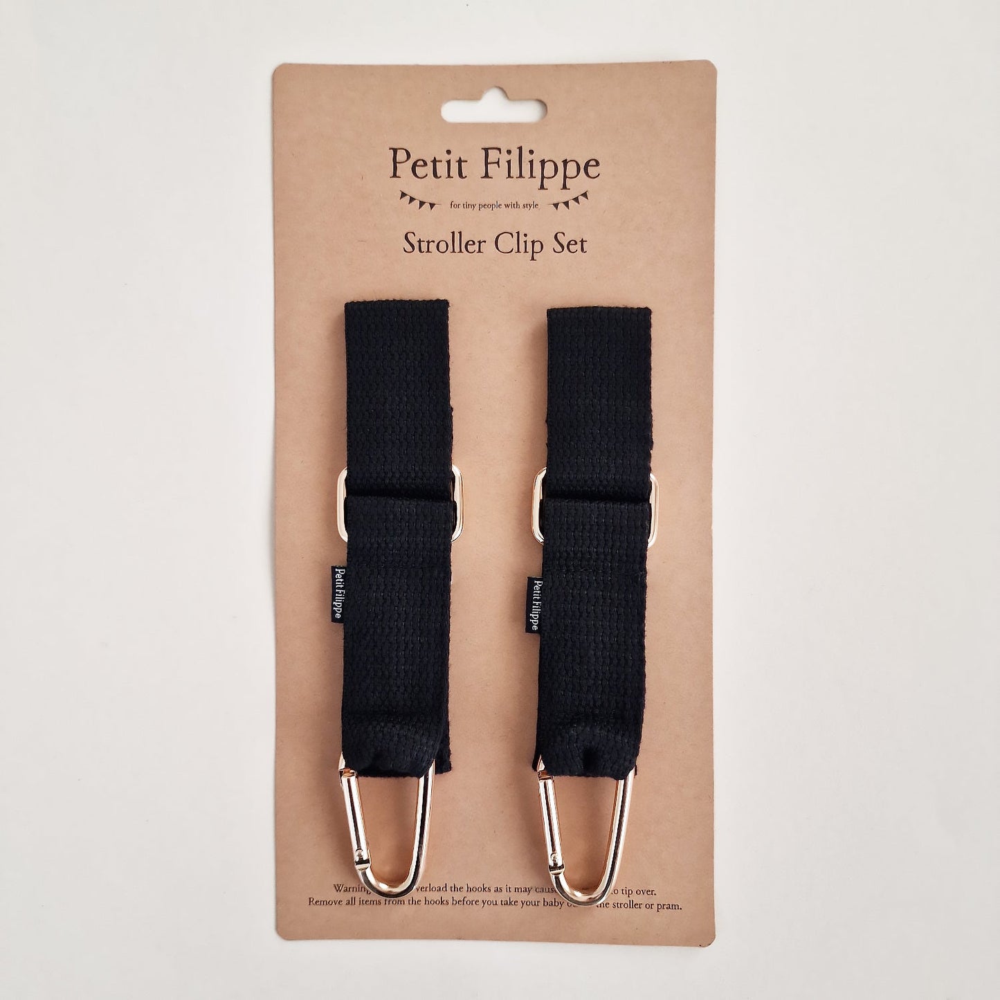 Stroller Clip Set - Black - Petit Filippe