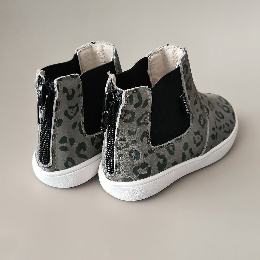 Toddlers/Kids - Chelsea Boots - Grey Leopard - Petit Filippe